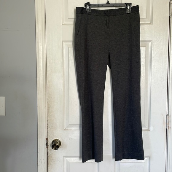 Antonio Melani grey charcoal business career work pants boot cut flare leg sz 8 - Picture 1 of 17